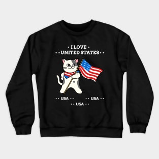 I Love United States Crewneck Sweatshirt